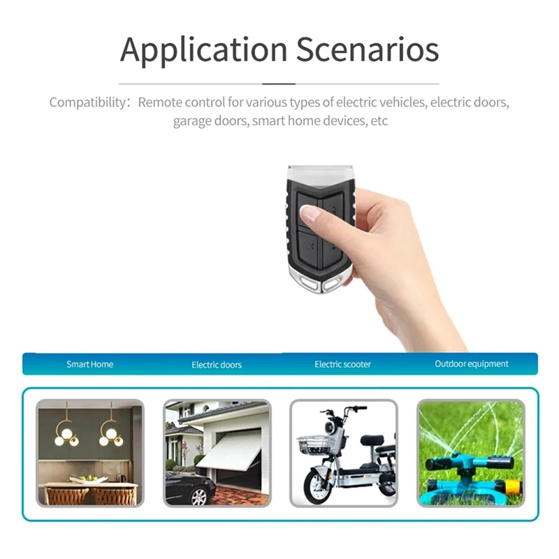 Baru frekuensi penuh 280-915MHZ Enhanced Copy Remote Control pintu garasi penghalang kendaraan listrik Shutter pintu
