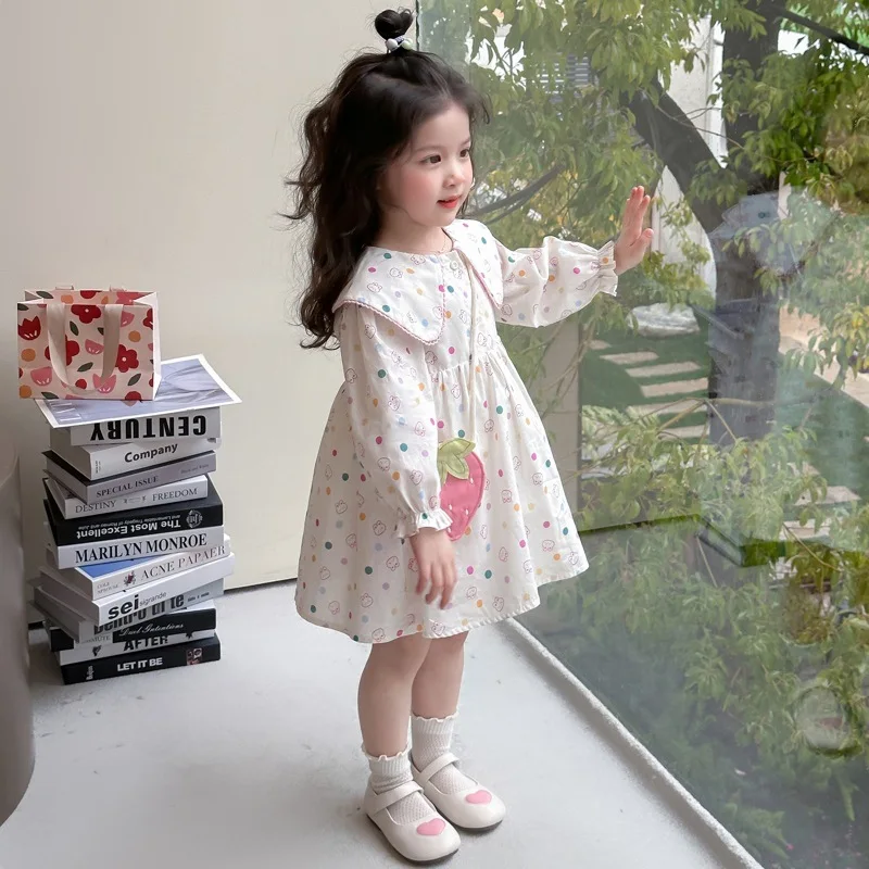 

Girls' Spring Dress2025New stylish baby dress for one-year-old, children's princess dress for spring and autumn