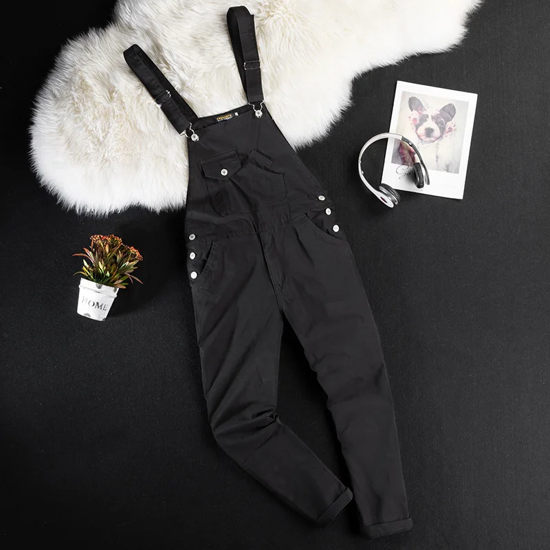 男性よだれかけパンツ 9 点パンツサスペンダーオーバーオールジャンプスーツストレートスキニースリムフィット固体ジャンプスーツズボンカジュアルロングパンツ