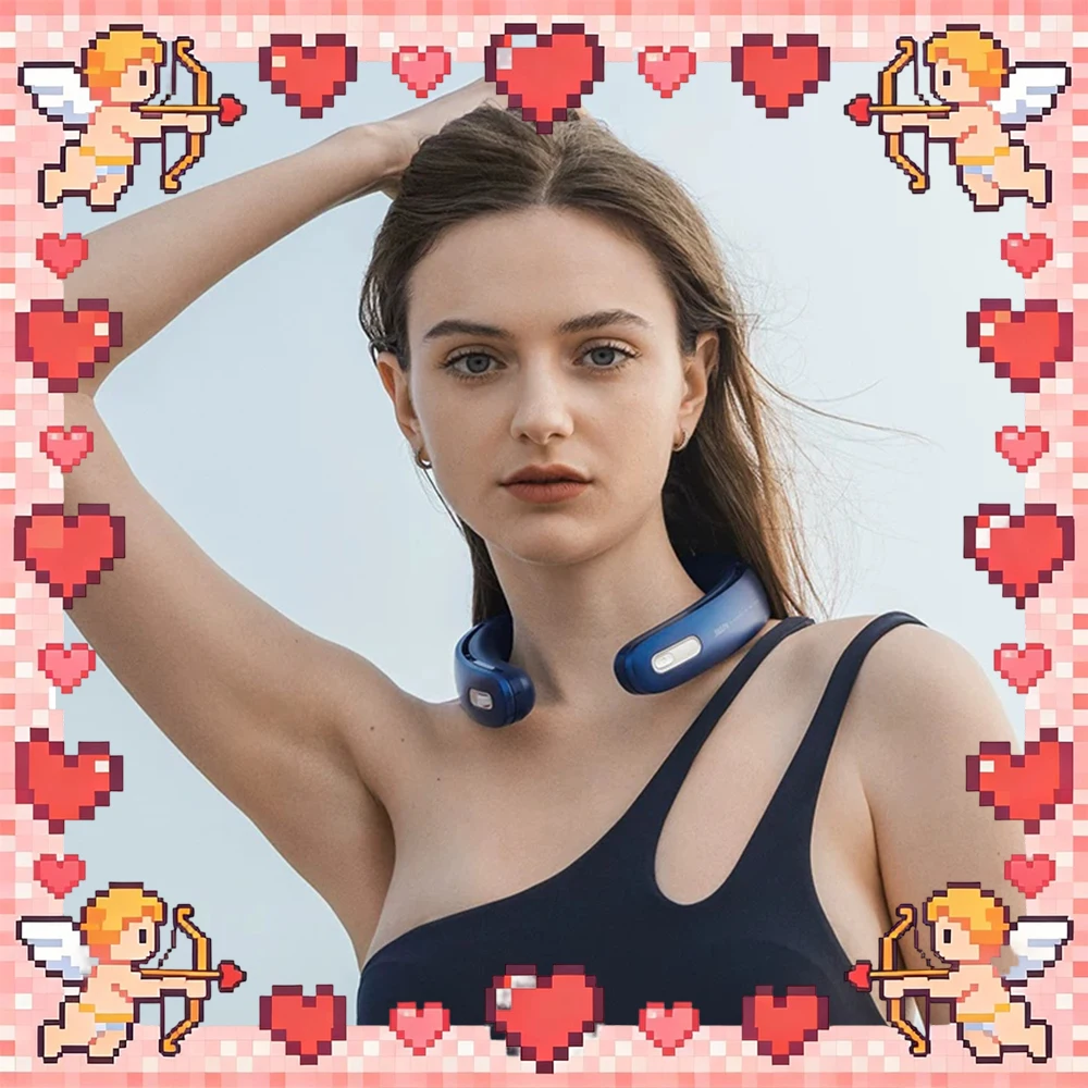 JisuLife Neck Fan Pro1 Hanging Neck Fan 100 Files Wind Power Super Long Battery Life Hanging Neck Small Fan Light Weight Gifts