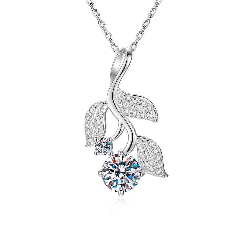 

Apaison Sparkling 7mm 1.2 Carat Moissanite Pendant Necklace for Women -Wedding Engagement 925 Sterling Silver Bride Jewelry Gift