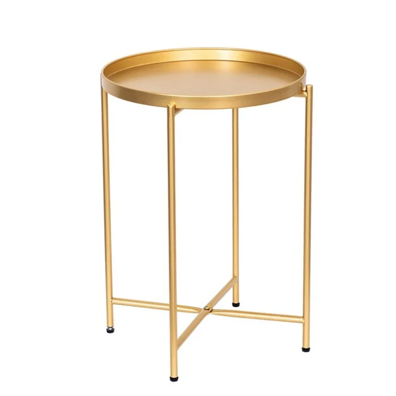 

wrought iron disassembly and assembly small coffee table, living room bedroom sofa corner table, balcony leisure small round