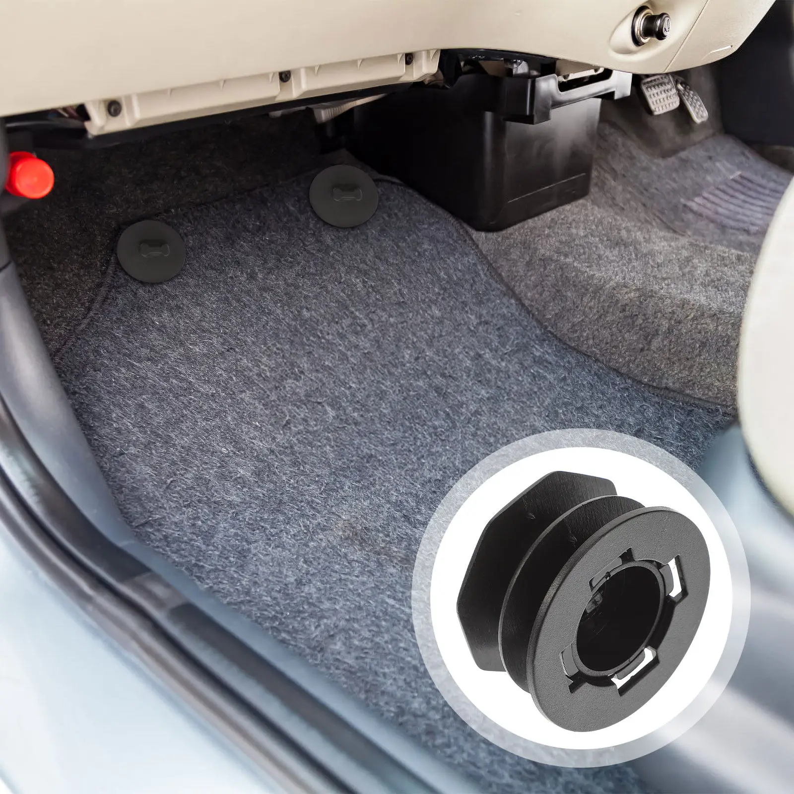 

24pcs Anti Slip Car Mat Clips Floor Holders Carpet Mats Pad Fixers Universal Black Non Sliding Retainers For All Cars Easy