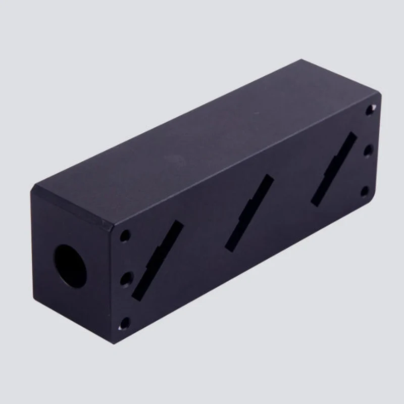 CNC Machined 6061 Aluminum Alloy Block, Black Hard Anodized Precision Machining Aluminium Mechanical Housing
