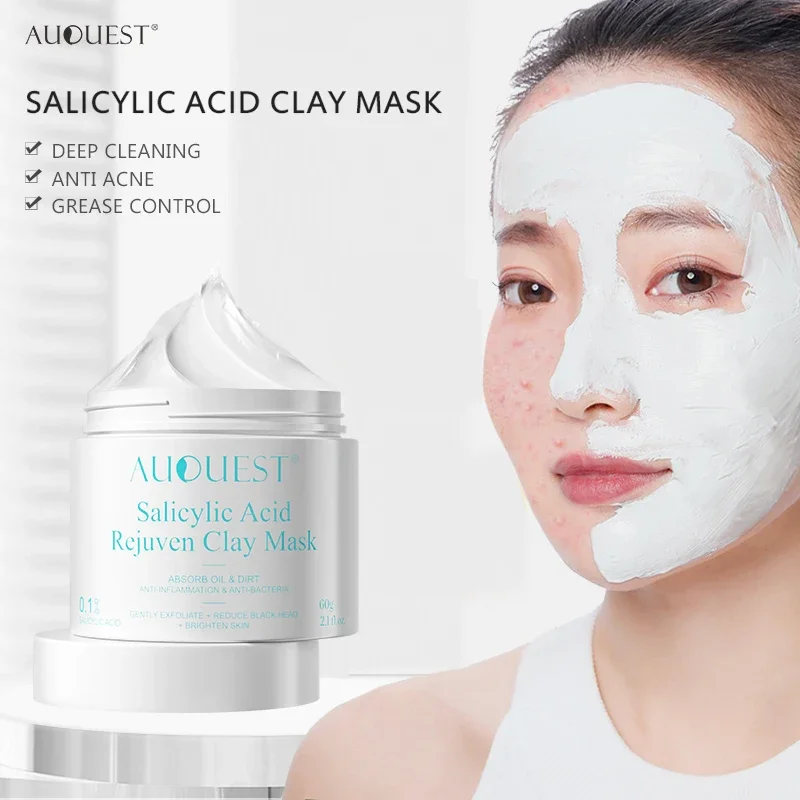 

Salicylic Acid Facial Mask Acne Blackhead Remover 60g Pore Deep Cleansing Face Clay Mask Skin Care Korea Cosmetics