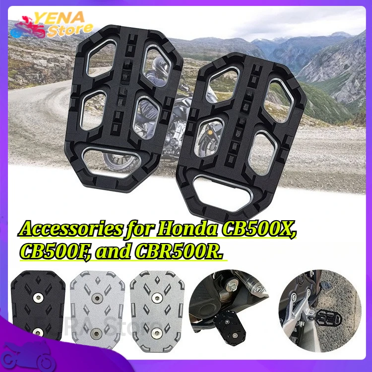 

The motorcycle footrest is suitable for the aluminum anti-slip footrest accessories for Honda CB500X, CB500F, and CBR500R.