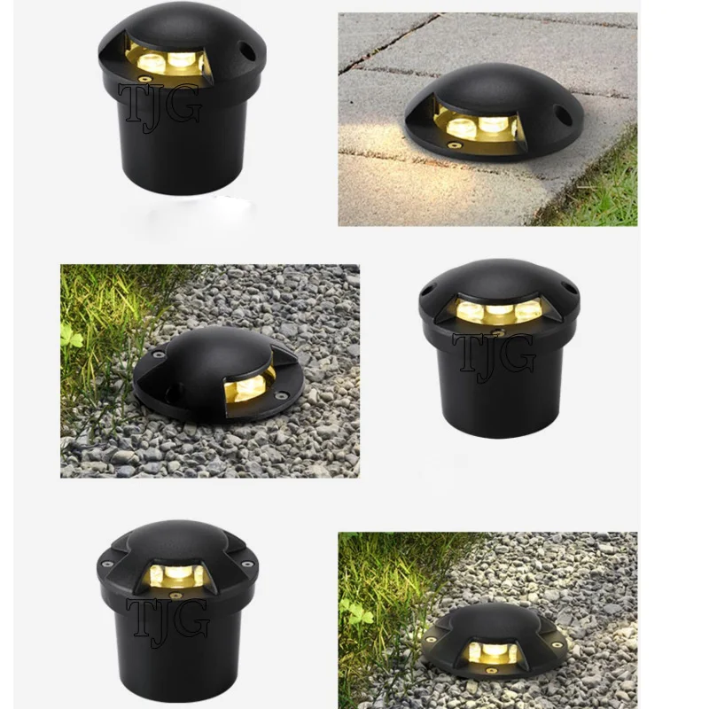 3W 6W 10W Waterproof  LED Underground Lamp Outdoor Garden 1/2/4 Side Embedded Floor Buried Spot Yard Path Landscape Deck Lights