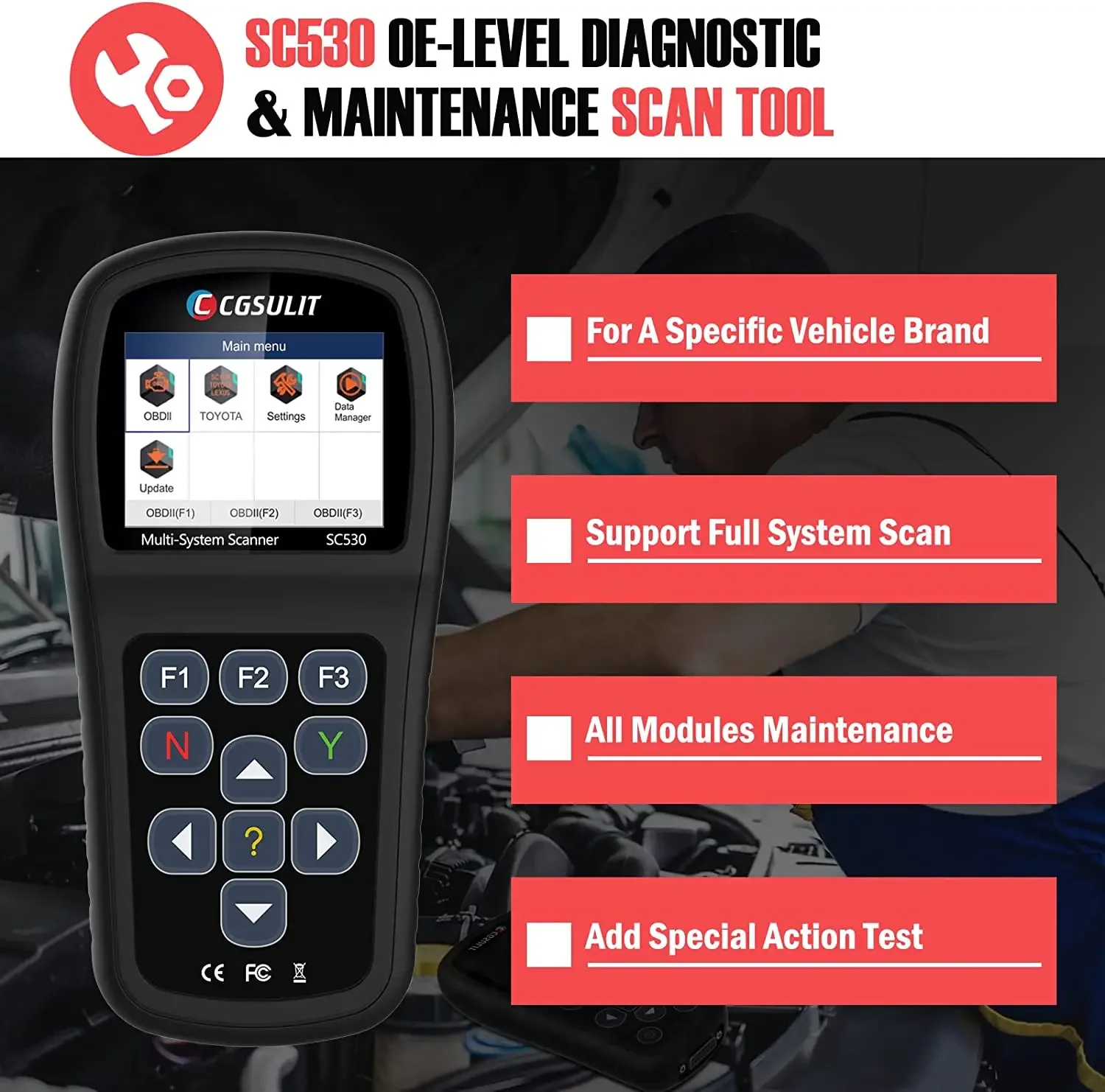 Car Diagnosis Machine SC530 Diagnosis Car Machine Autel Car Diagnostic Scanner Diagnostic Tool Obd2 Scanner For Sale