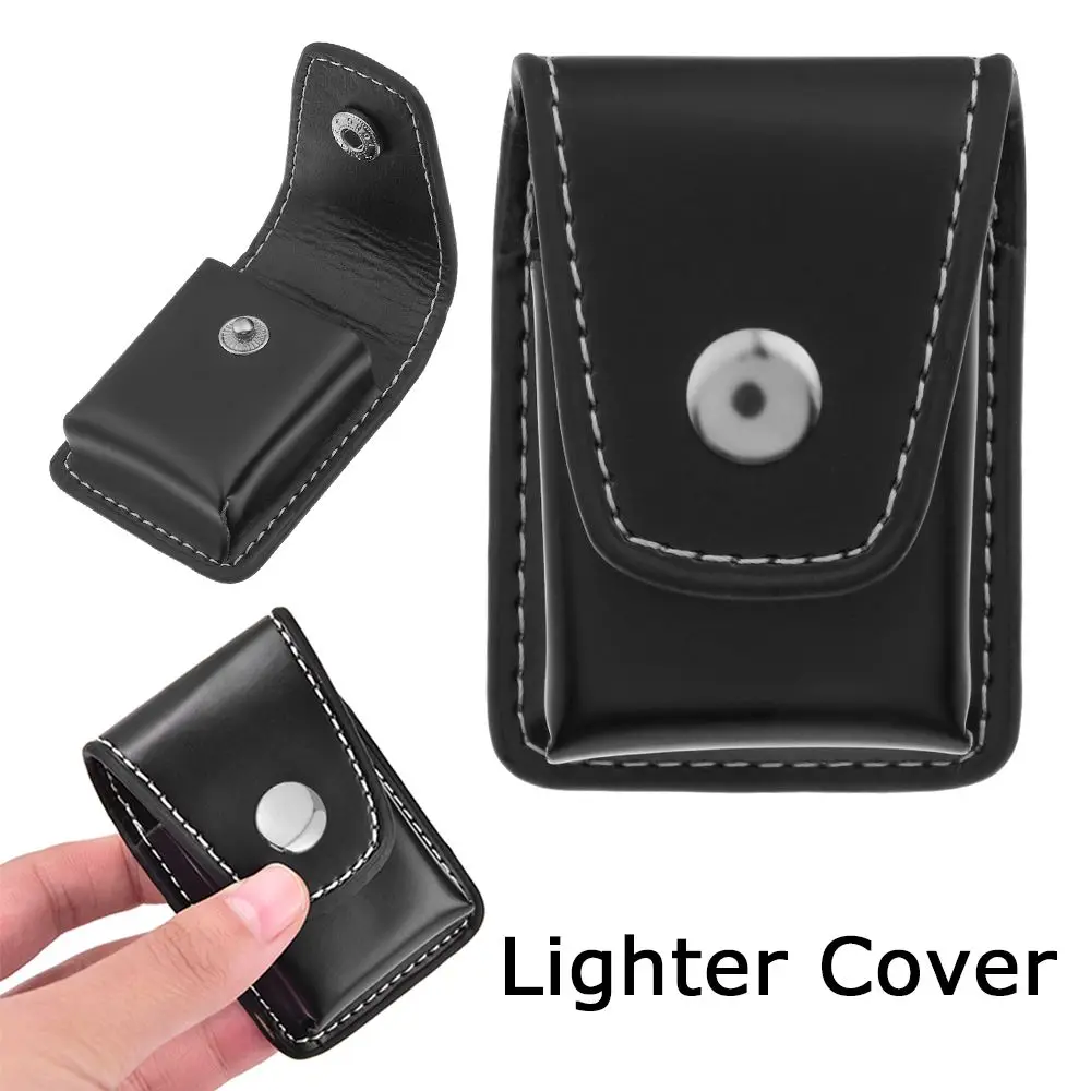 Men Gift Bag Kerosene Lighter Super Match Lighter Leather Case Anti Loss Cover Small Box