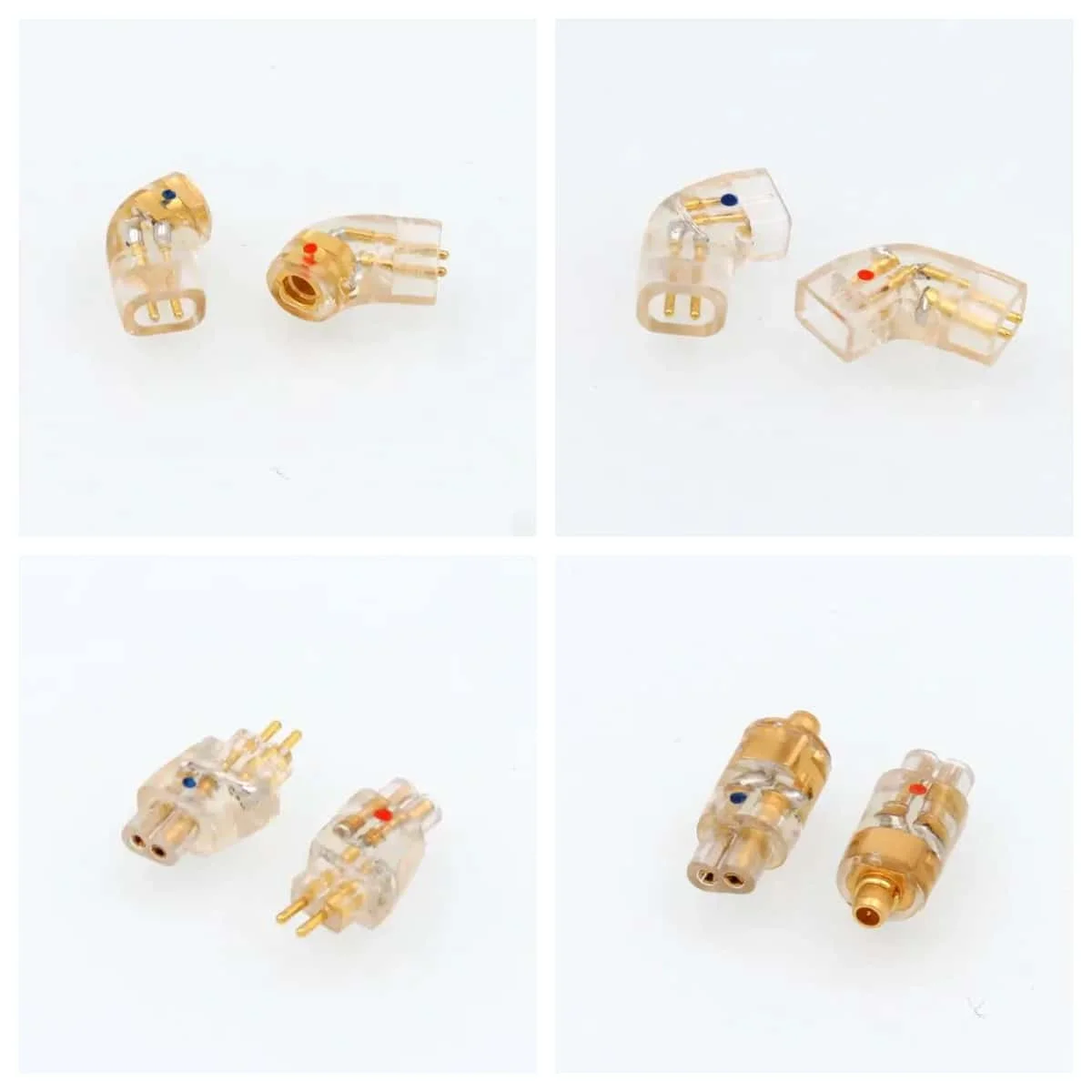 

pair Gold Plated QDC Headphone Plug for QDC Male to MMCX 0.78mm Female Converter Adapter