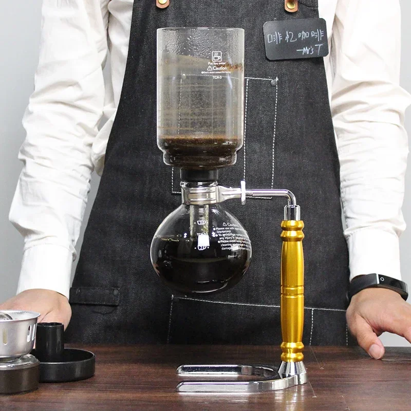 Hot SalesPot Coffee Pot Siphon Brewing Coffee Maker Set Home Glass Pour-over Coffee Utensils