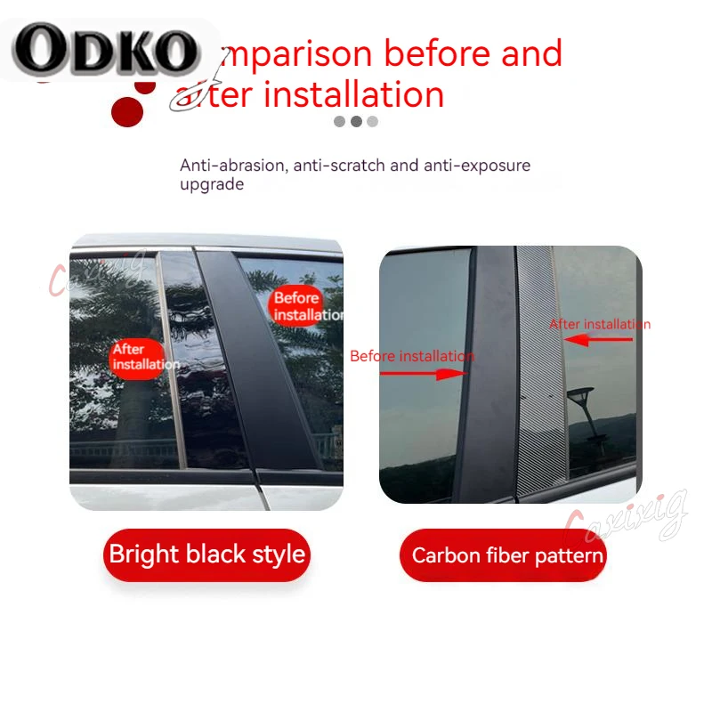 4Pcs Car Pillar Posts for Skoda Yeti 2010 2011 2012 2013-2015 2016 2017 Glossy Piano Black Door Window Cover Stickers Styling