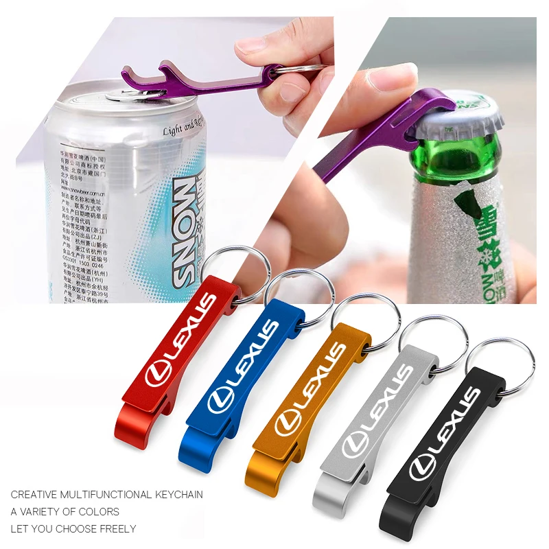 Car Logo Beer Bottle Opener Keychain Metal Key Ring For Lexus F SPORT ES RX NX LS UX LM LX GX LC RZ IS CT GS RC HS SC TX LBX IS3