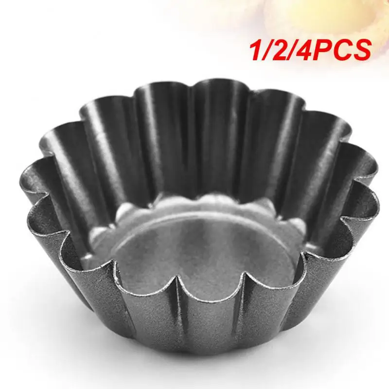 1/2/4PCS Non-stick Tart Quiche Flan Pan Mold Pie Pizza Cake Mold Cupcake Egg Tart Tartlet Baking Mold Muffin Cup Pizza Pan