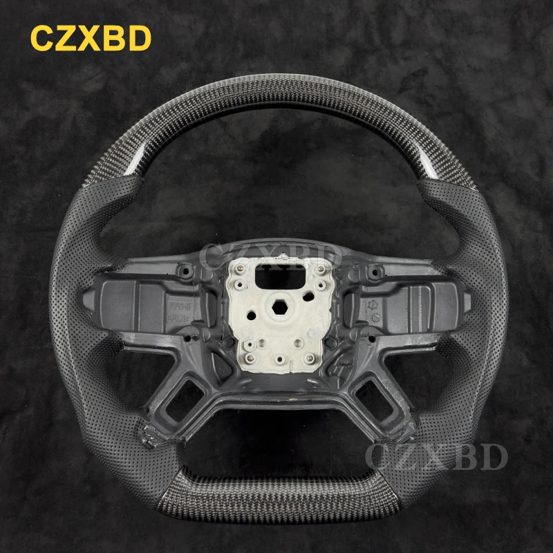 

Fit For LAND ROVER Defender Real Carbon Fiber Steering Wheel High Quality Leather Sport Wheel Customized