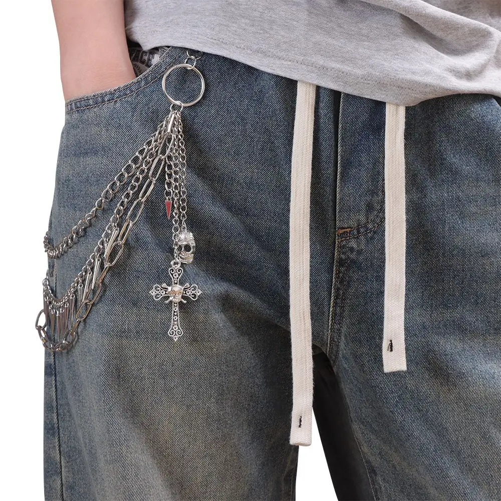 

Cool Metal Skull Waist Chain Gothic Multi-layer Punk Belt Chain Hip Hop Harajuku Pants Chain Jeans Decoration