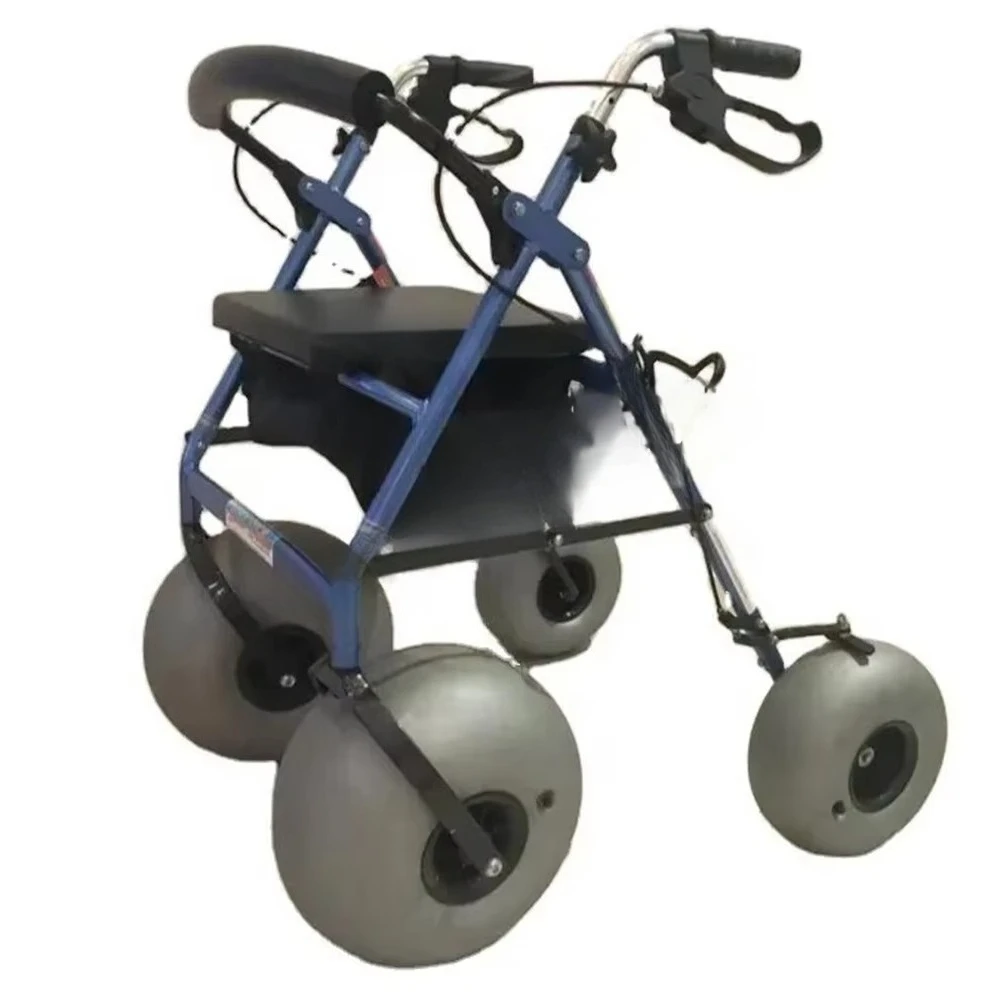Best-selling beach walker standard for mobile foldable mobility aids with sand tires for physical therapy