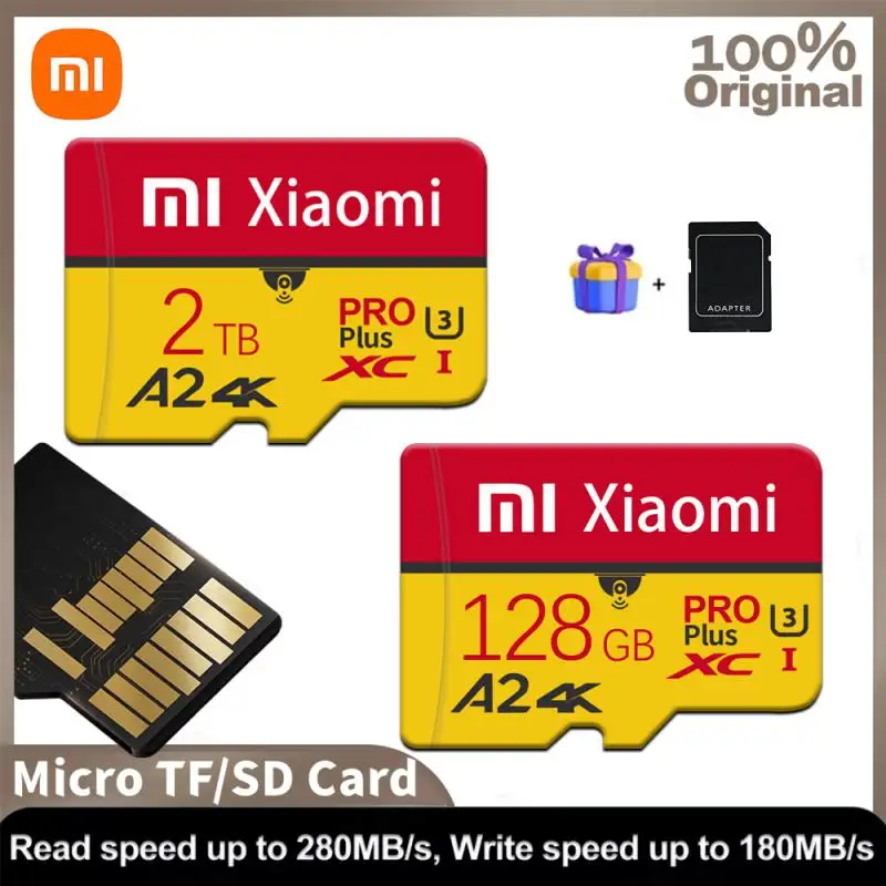 Карта памяти Xiaomi 2 ТБ 128 ГБ Class 10 V30 TF-карта 1 ТБ Mini SD-карта 512 ГБ 256 ГБ A2 U3 Micro TF SD-карта Высокоскоростная TF-карта