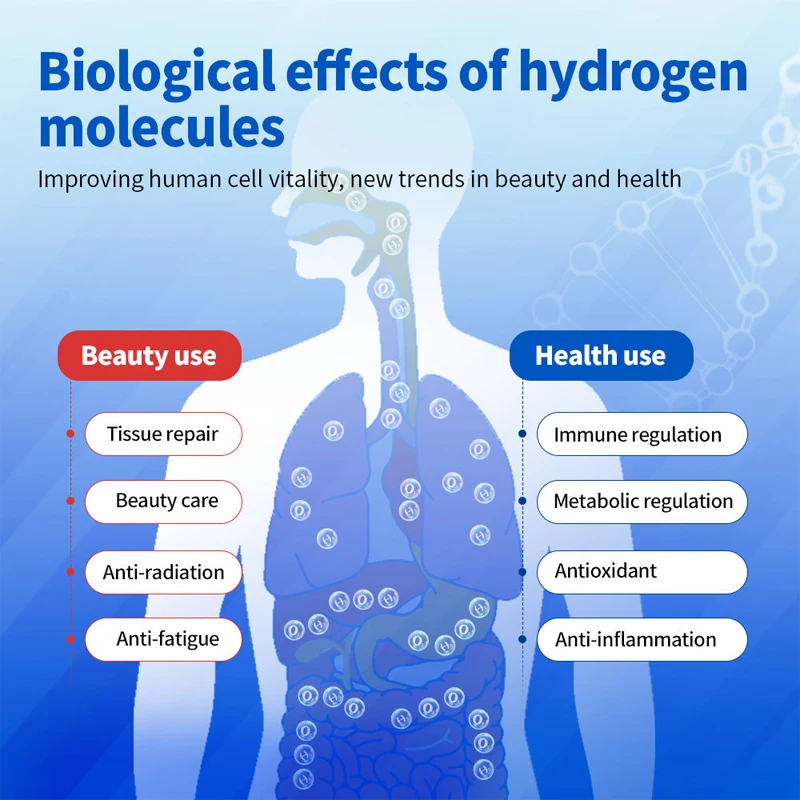 SPE PEM آلة استنشاق الأكسجين الهيدروجين 3000 مللي مولد مياه الهيدروجين H2 صانع العلاج الجزيئي منخفضة الضوضاء لتنقية المياه