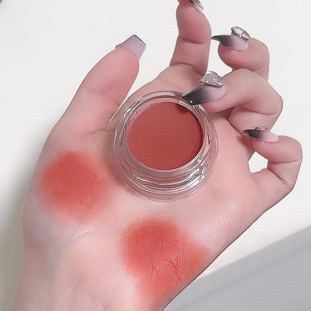 وعاء جيلي بودنغ للسيدات، أحمر شفاه ملون، مربى شفاه مرطب، بلسم شفاه مع بلسم جيلي خفيف الوزن شبه غير لامع #6