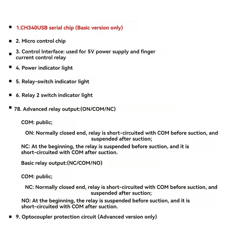 Relay Module USB To CH340 Serial Control Relay Module Optocoupler Protection TYPE-C Interface Module