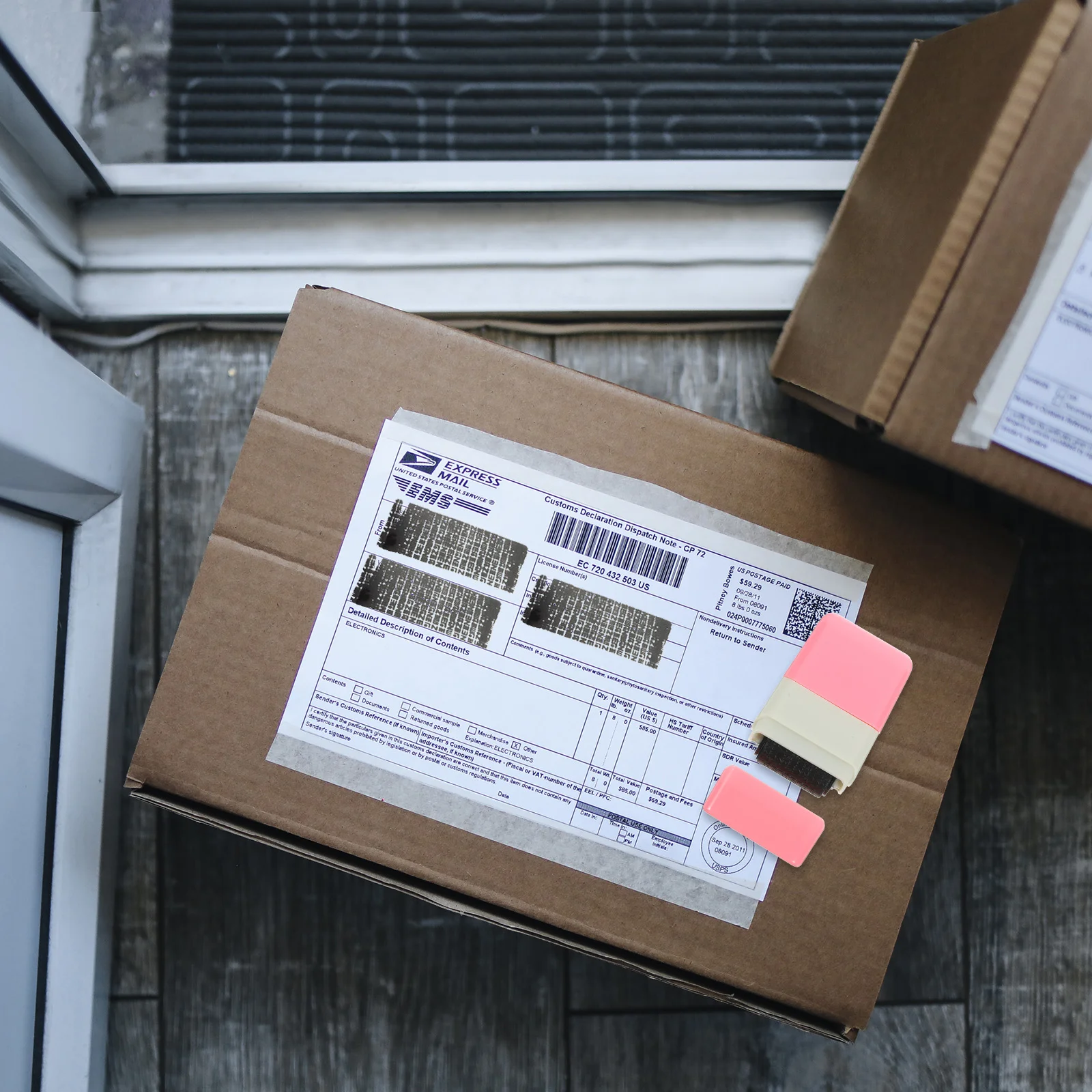 Privacy Smear Seal Convenient Roller Stamp Multi-function Walker Express Bill Home Accessory Plastic Confidential Stamps for