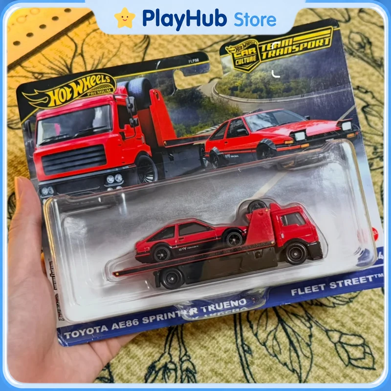 Hot Wheels Gold Label TOYOTA AE86 SPRINTER TRUENO Team Transport Metal Base Rubber Tires 1:64 Scale Collectible Toy Gift