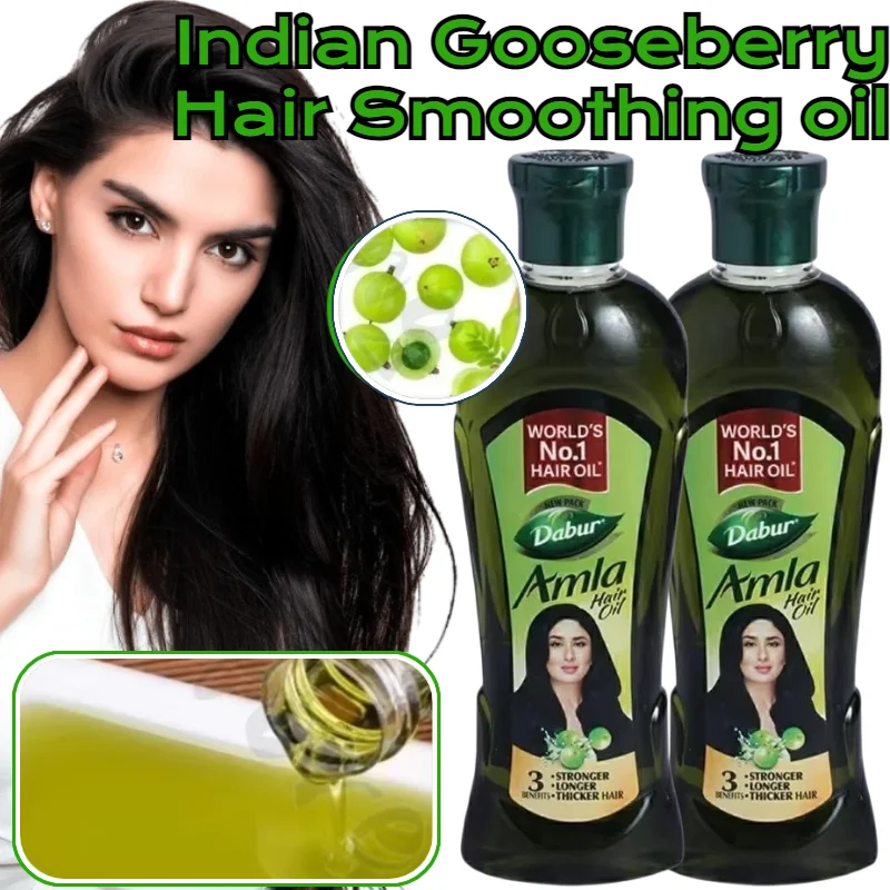 

Dabur Amla Hair Care Essential Oil Indian Gooseberry Nourishes Black Hair Smooth Hair Oil Improves Dryness and Frizz 180ml