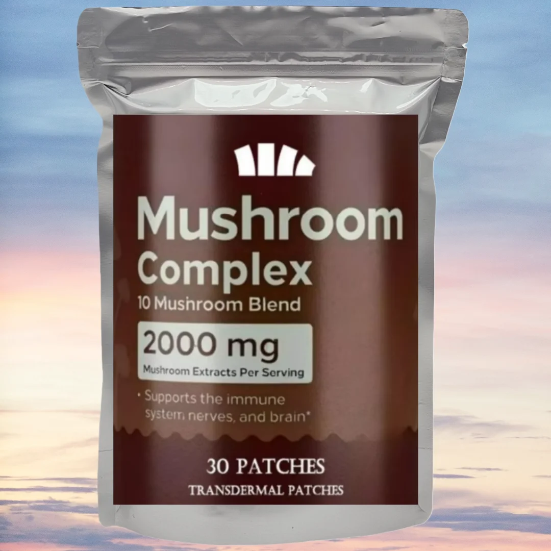 

30 трансдермальных пластырей с комплексом грибов, включая львиную гриву и кордицепс, для улучшения памяти, концентрации внимания, энергии и поддержки иммунитета