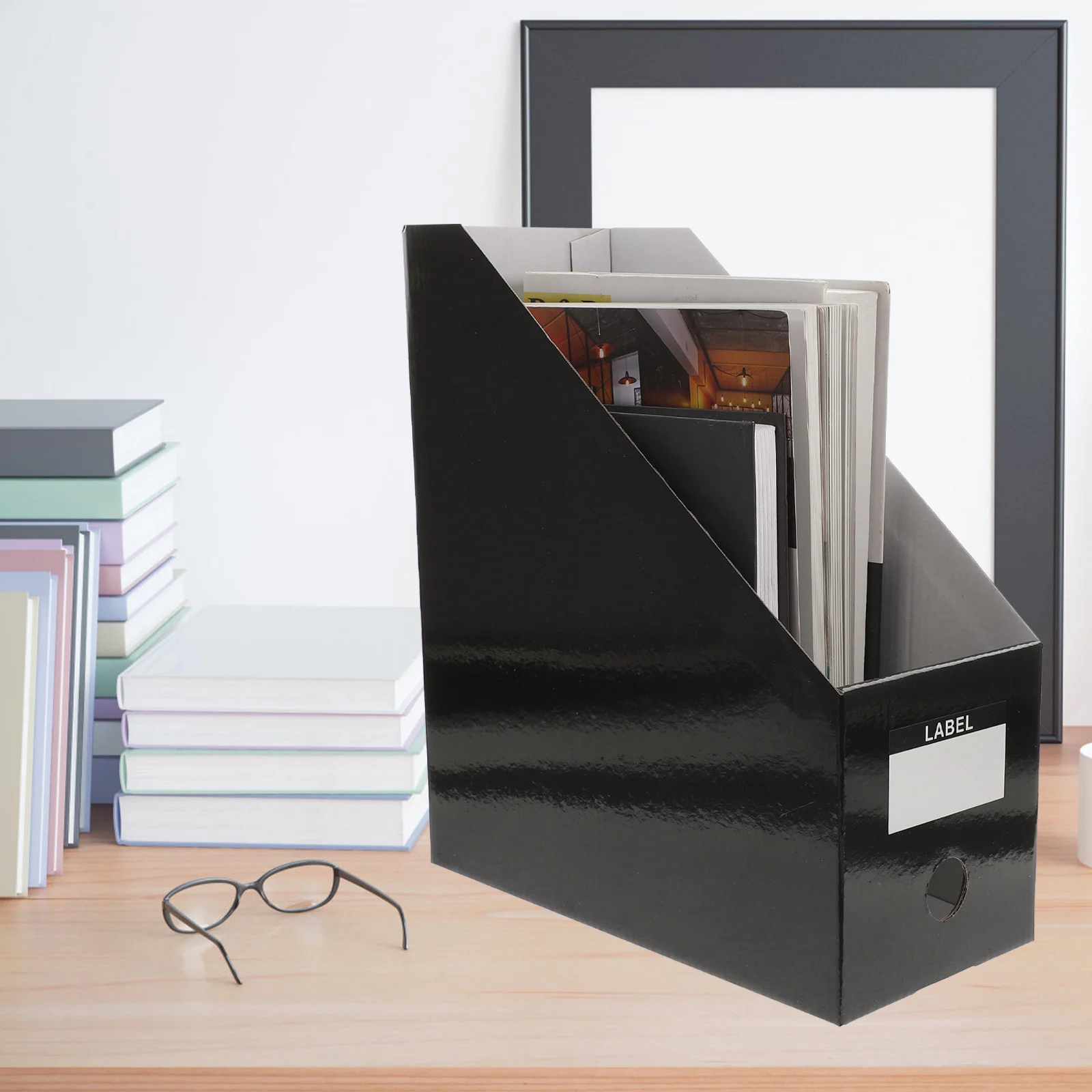 

3Pcs Premium Desktop Organizer Rack for Documents Books Magazines Files Office Storage Desk Accessories File Folder Storage Box