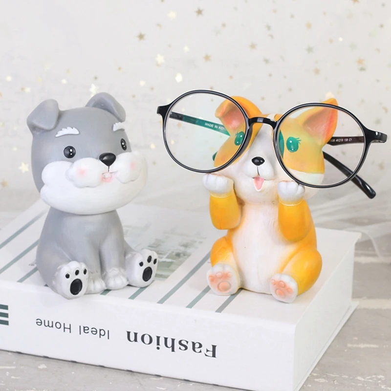 Puppy Dog Glasses Holder Stand Eyeglass Retainers Sunglasses Display Cute Animal Design Gift