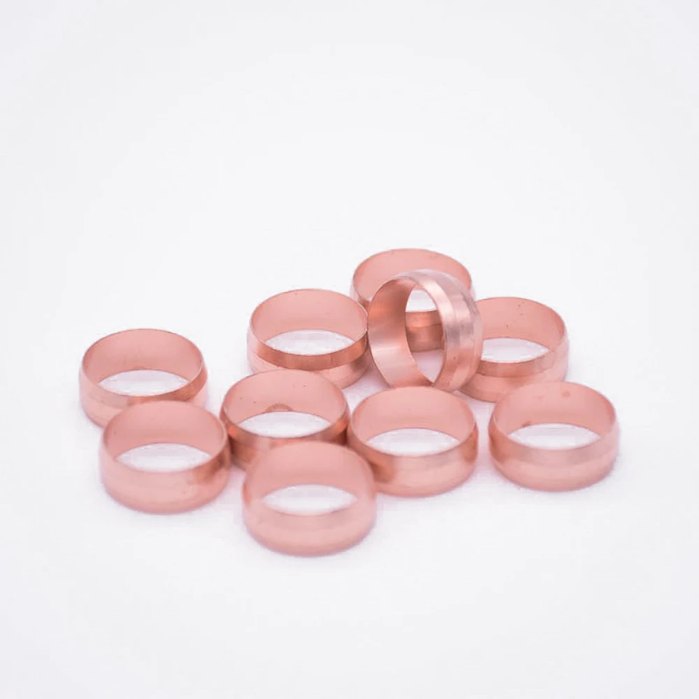 8 10 12 15 16 19 20 22 25 28mm Oil Ferrule Hole For Compression Union Fitting Water Gas Oil Assembly Sleeve Ferrule Ring Copper