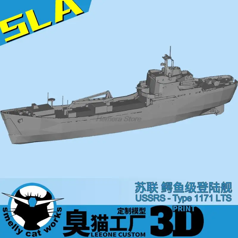 

Soviet Union Crocodile Class 1171 Tank Landing Ship 1/2000/700 Resin Print Ship Model Homemade Assembled Fleet Toy Model Hobby