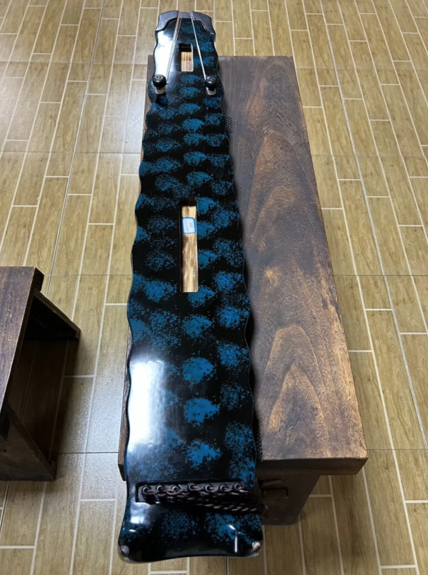 Guqin Luoxia Style Old Chinese Fir Wood Handmade Traditional Chinese 7 String Zither Musical Instrument
