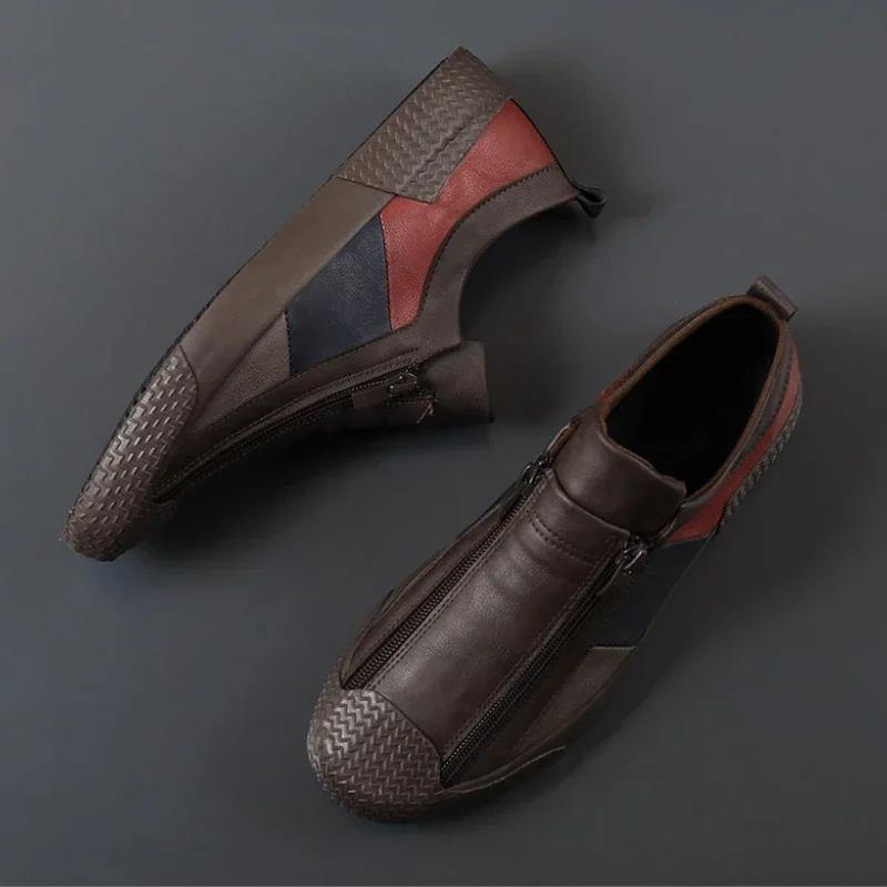 Men\'s Sneakers High Quality Men Shoes Comfortable Leather Shoes Wear-resistant Plus Size Casual Driving Shoes Hot Sale Moccasins