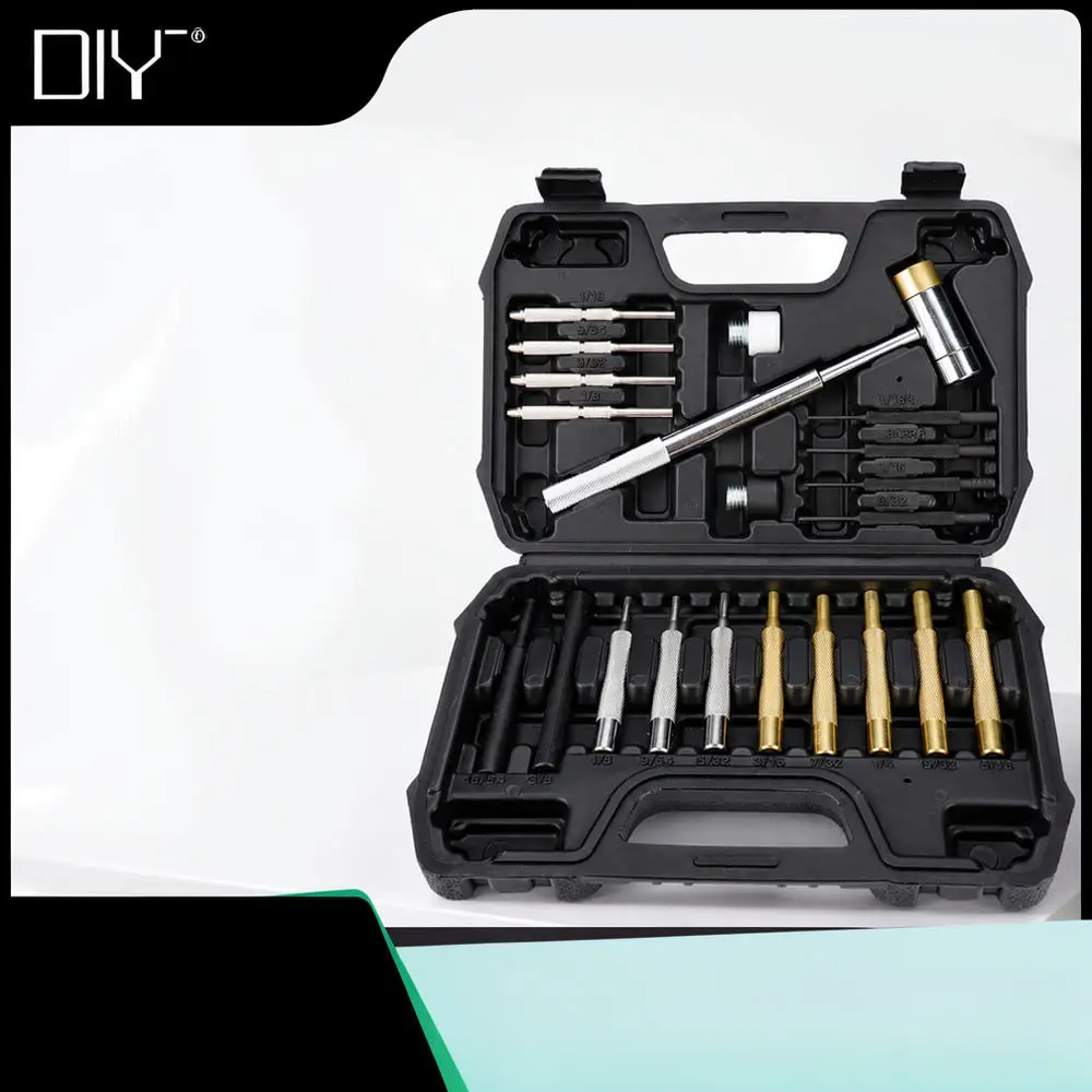 Precision Punch Set For Machinery Installation Repair Tool Kit Multi Size Puncher Including Copper Hammer Hand Tools