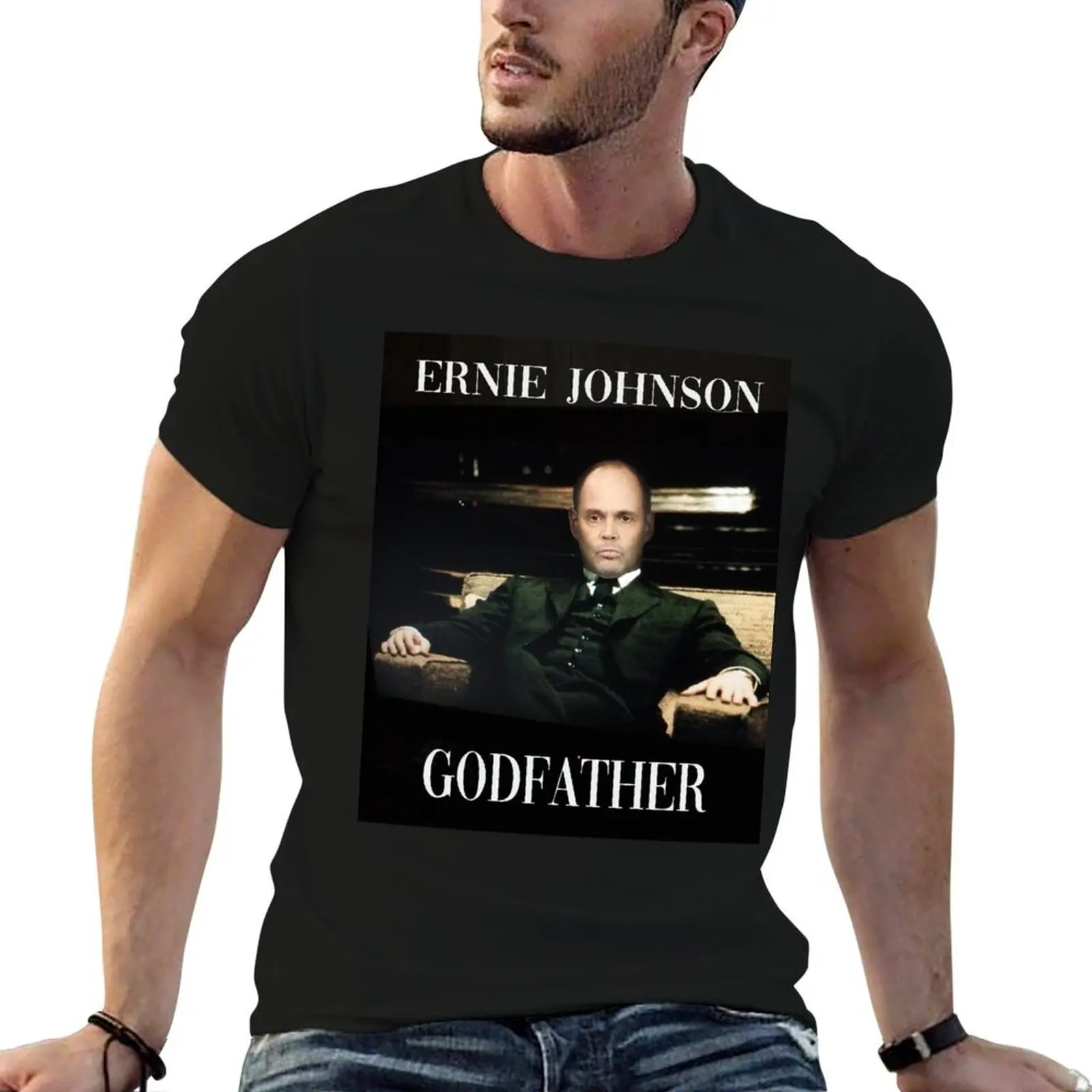 ernie johnson godfather-ernie johnson godfather sweatshirts & hoodies T-Shirt sweat cotton man t-shirts mens shirts graphic tee
