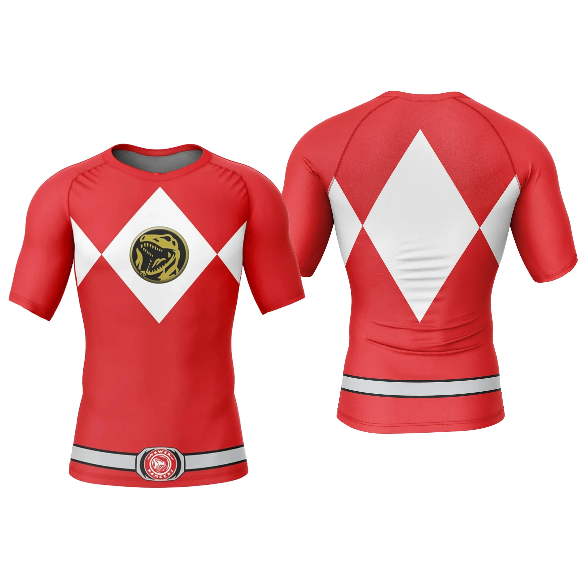 Bandai Periphery Power Rangers Jiu-jitsu Rash Guard Anime Adult Kids Athleisure T-Shirt Summer Quick-dry Soft Lightweight Comfy