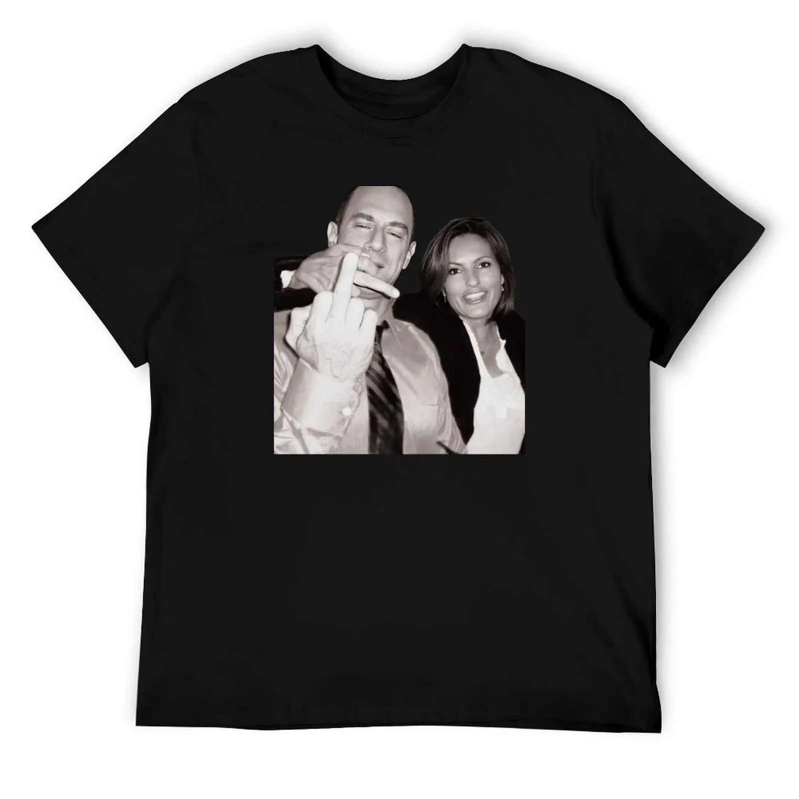 

Olivia Colors SVU And Benson Elliot Stabler T-Shirt man graphic t shirt cotton t shirts man 100% T-Shirt