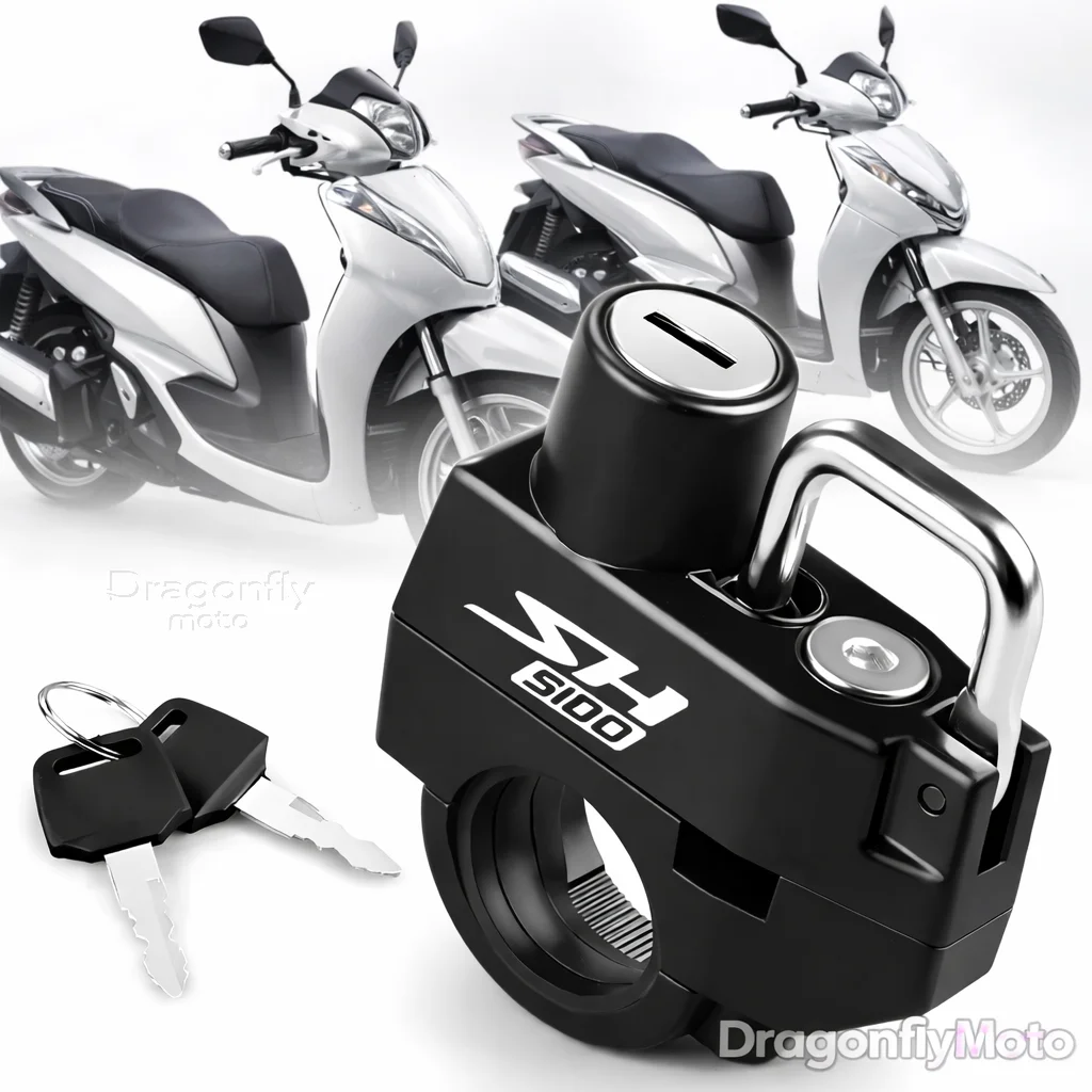 

Замок для мотоциклетного шлема Honda SH300 SH 300 SH300I SH 300I I, противоугонное устройство для блокировки шлема, нержавеющий, защита от кражи
