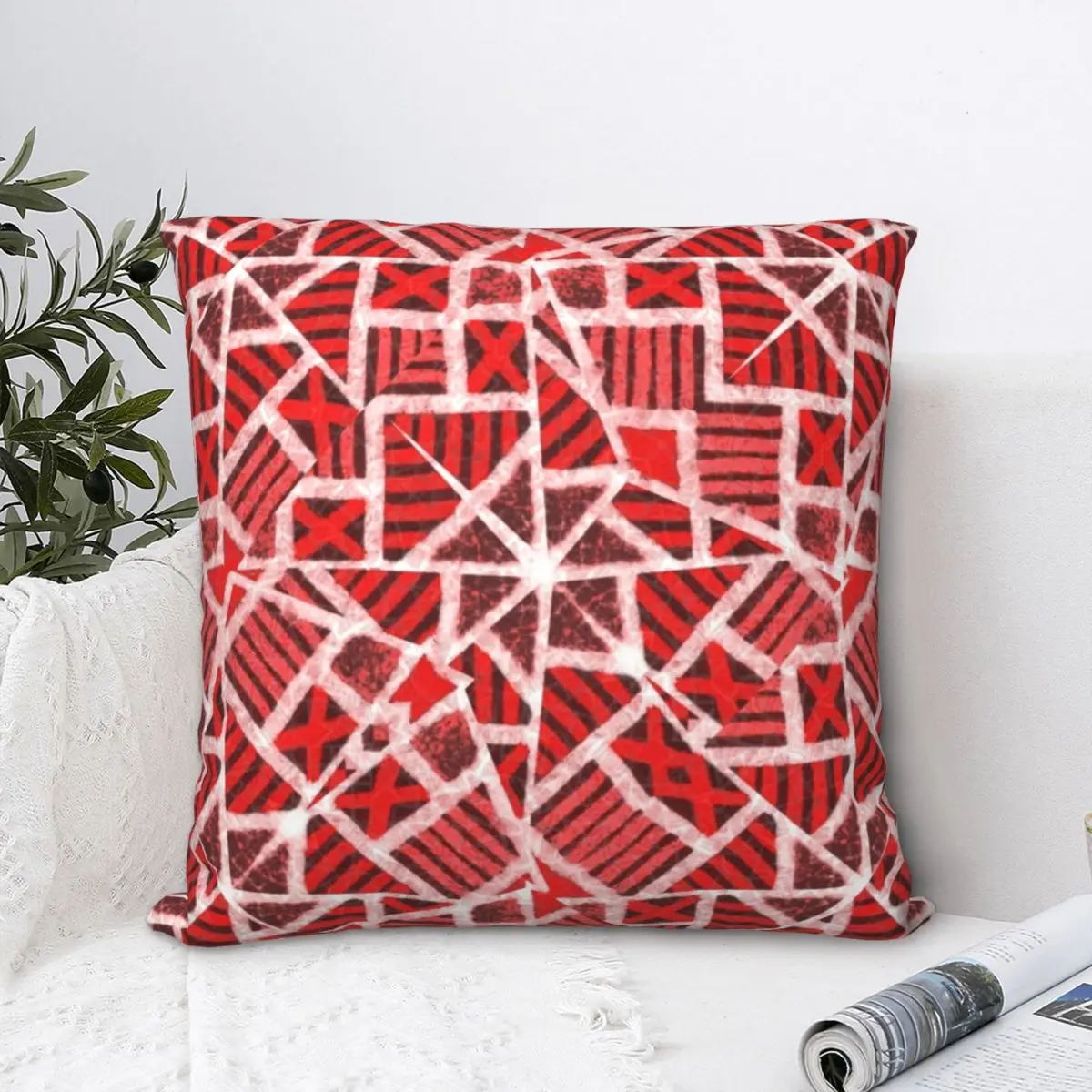 

Aztec Tribal Pattern Square Pillowcase Polyester Pillow Cover Velvet Cushion Zip Decorative Comfort Throw Pillow For Home Sofa