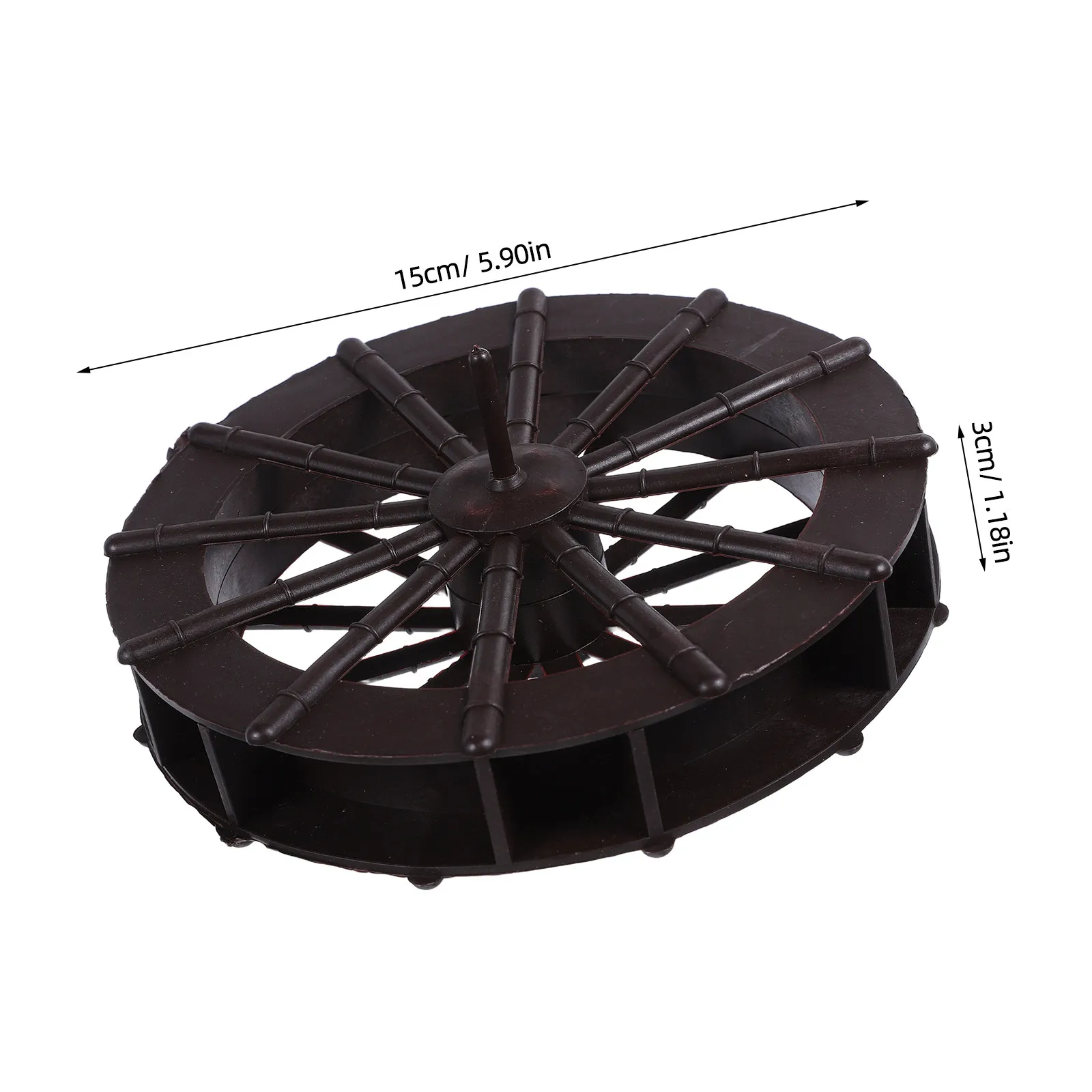 2pcs Fountain Water Wheel, 15cm Desktop Fortune Statues Rockery Sculpture Aquarium Wheels for DIY Bonsai, Fish Tank Ornament