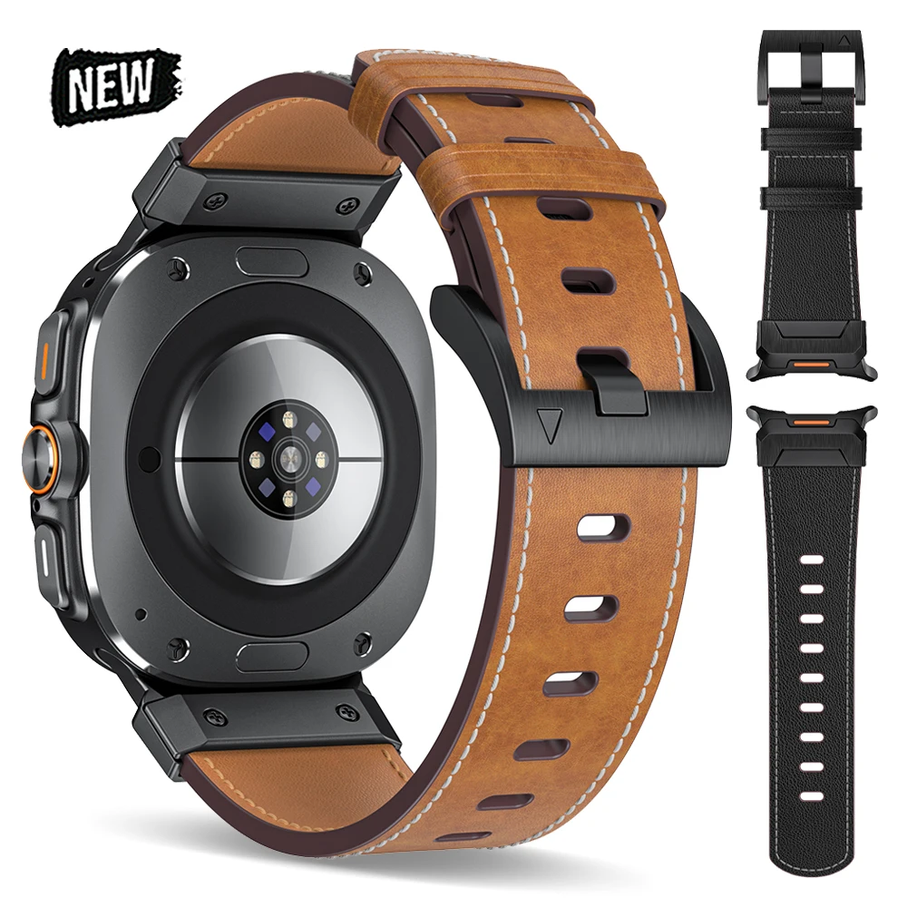 Cinturino di lusso in pelle per Samsung Galaxy Ultra Watch 47mm Bracciale da polso da uomo d'affari Correa per SAMSUNG GALAXY 47MM Soft Band