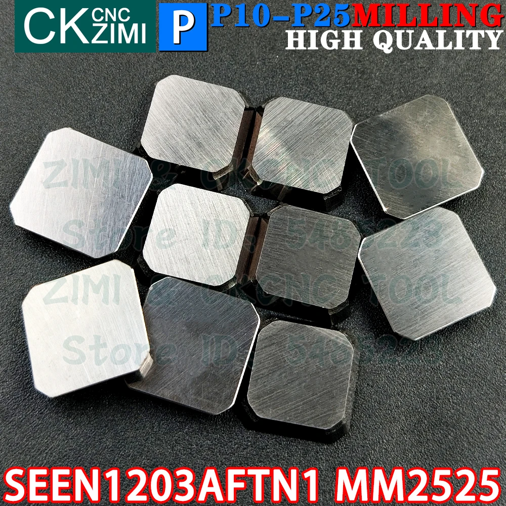 Seen 1203 Aftn1 Mm2525 Inserção de Cermet Ferramenta de Inserção de Fresagem Cnc Seen1203 Aftn1 Torno Metálico Ferramenta de Fresa Indexável Seen1203aftn1 Mm2525