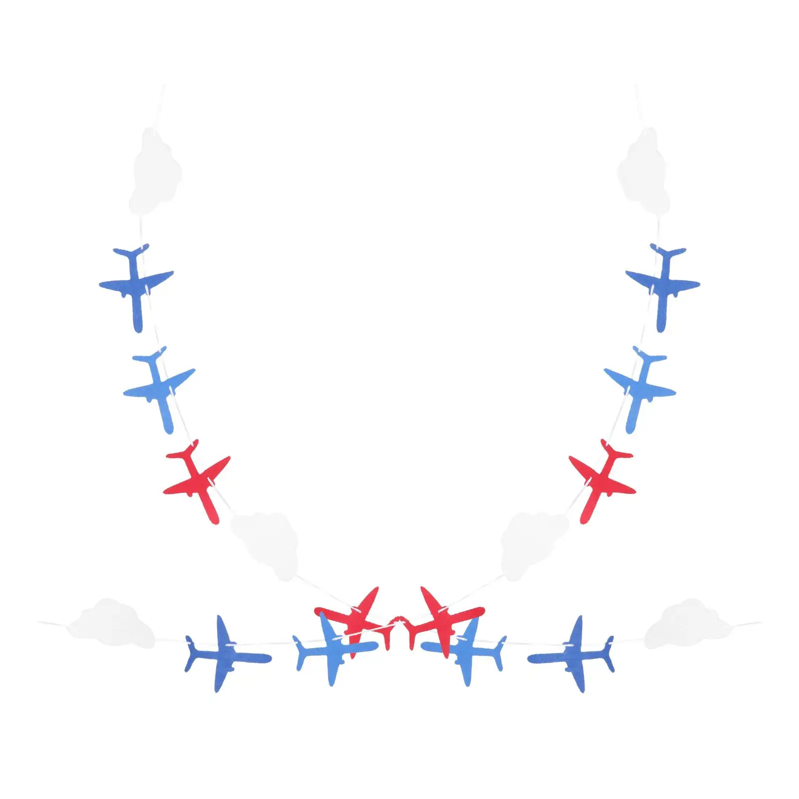 

2 Sets Airplane Cloud Banner Birthday Party Garland Vintage Bunting Plane Mini Flags Hanging Decorative Pennant Aerospace Theme