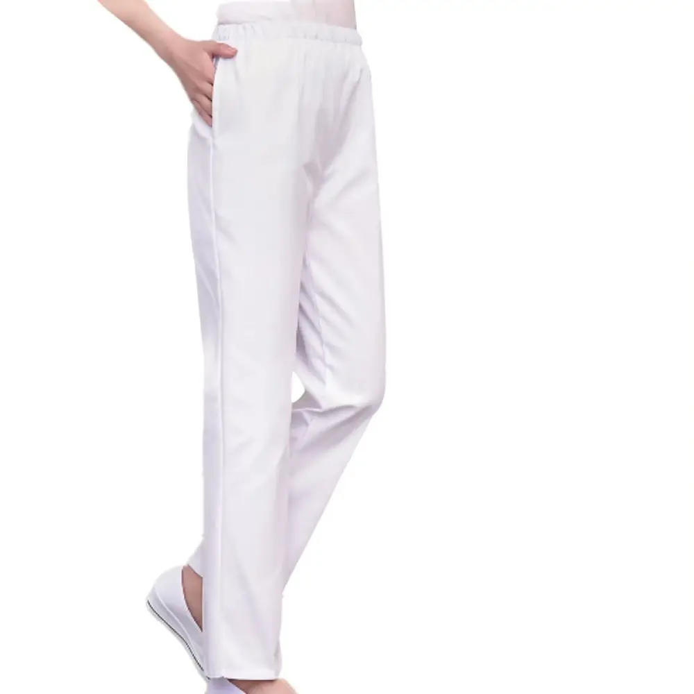 Loose Fit Medical Scrub Pants Elastic Waist Nursing Trousers For Beauticians Pharmacists Uniform Bottoms Wear