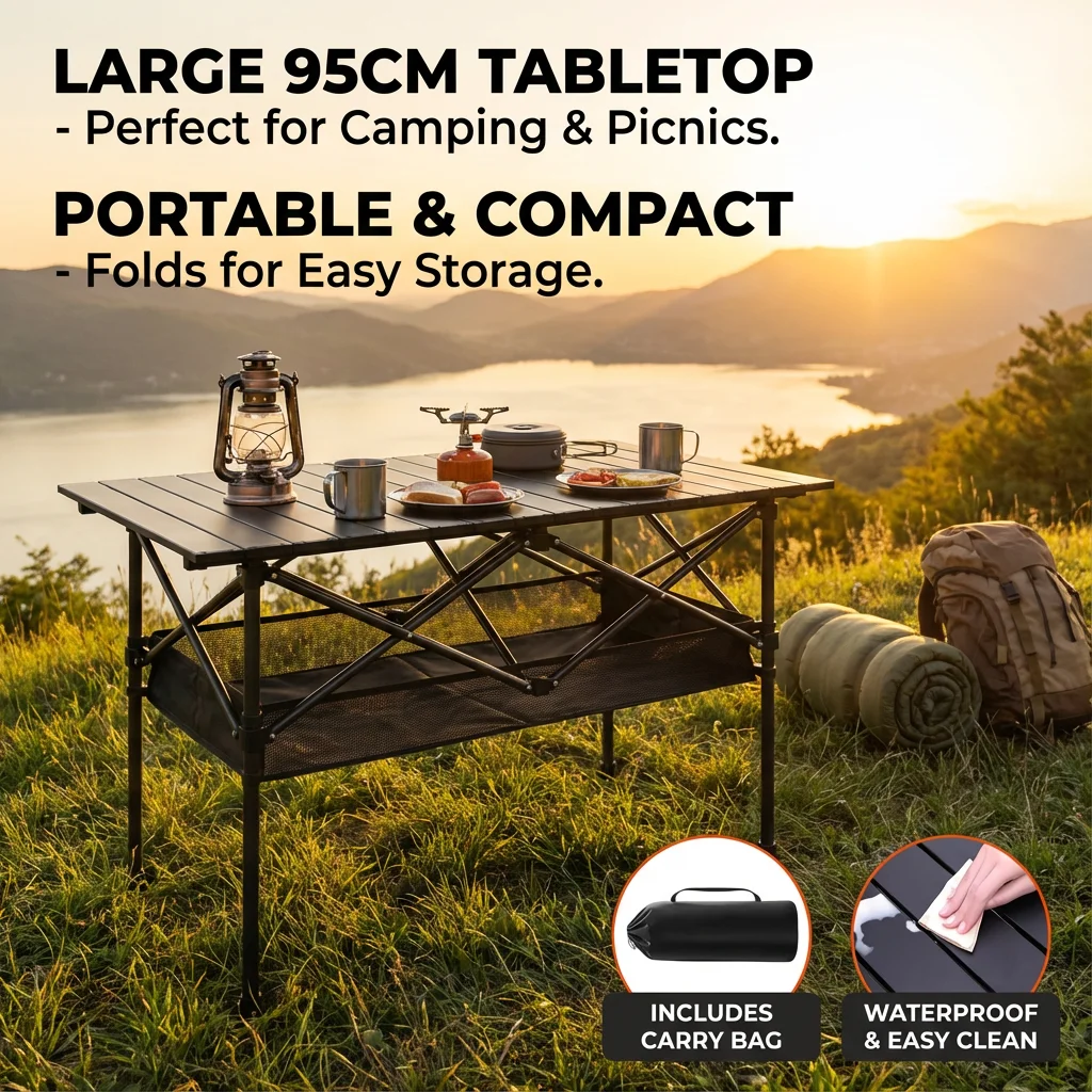 طاولة محمولة قابلة للطي للاستخ - مراجعة Folding Picnic Table وسعره