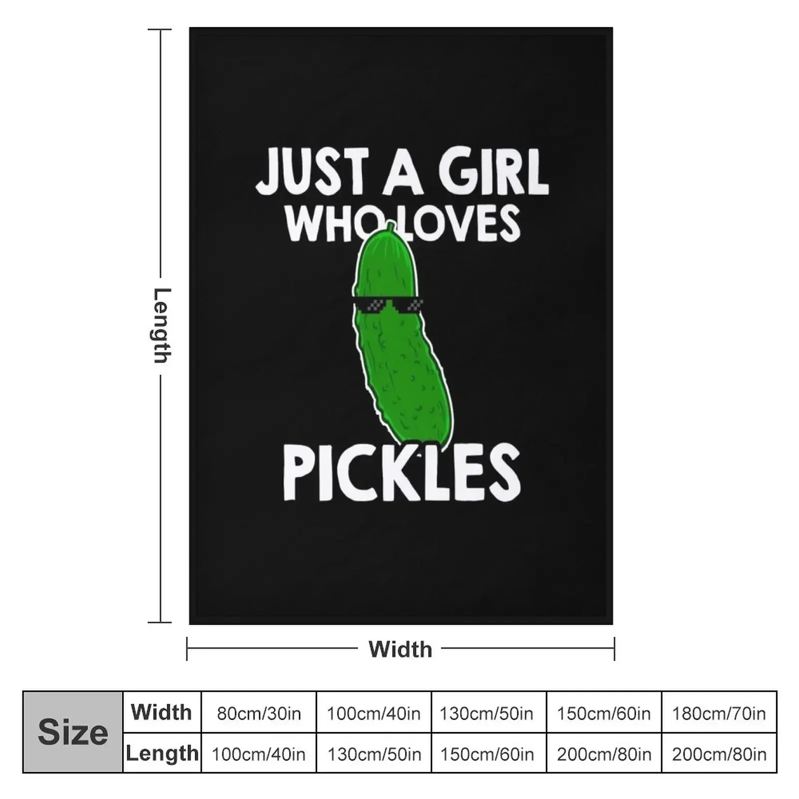 Just A Girl Who Loves Pickles Throw Blanket Camping christmas decoration Winter beds For Baby Blankets