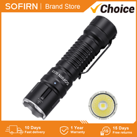 Sofirn SC33 XHP70.3 HI Tactical 5200lm LED Flashlight Powerful 21700 Type-C Self Defense Strobe Light Torch with Tail E-Switch