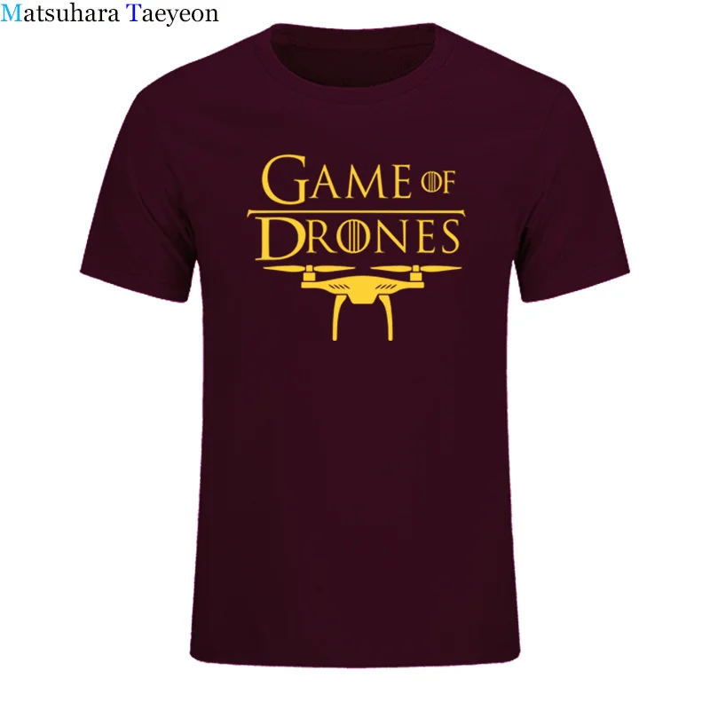 Summer New Drone T Shirts Cool Printed Mens Short Sleeve Cotton Game of Drone T-shirt Man Drone Funny Tee Shirt Tops Tee TO06